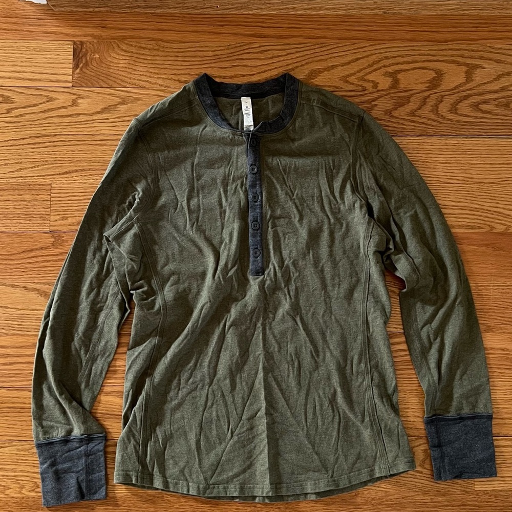 Lululemon Athletica Olive Henley Shirt